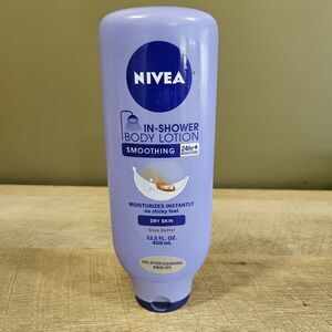 Nivea In-Shower Body Lotion Smoothing Shea Butter Dry Skin 13.5oz 400ml